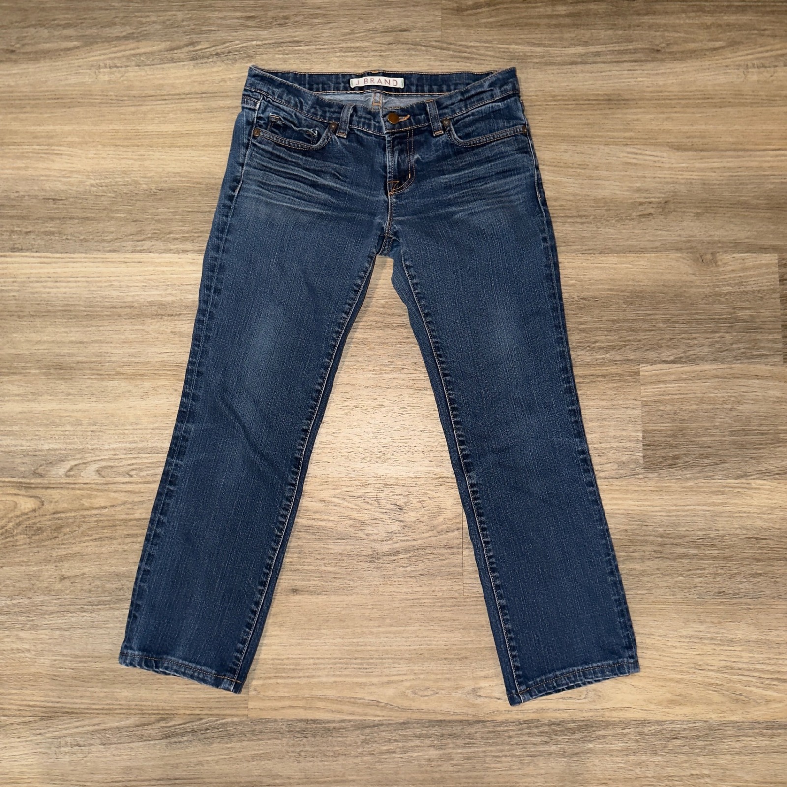 J Brand Mid Rise Bootcut Jeans Medium Wash Stretch Denim Womens 26